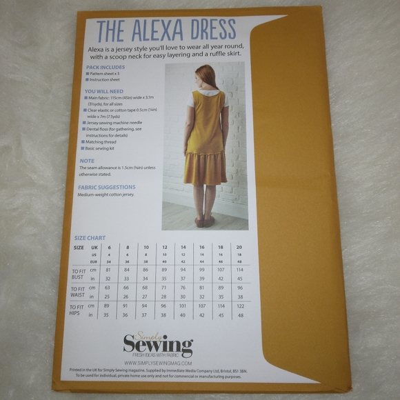 Simply Sewing, The Alexa Dress, size 4-18 - Picture 4 of 4